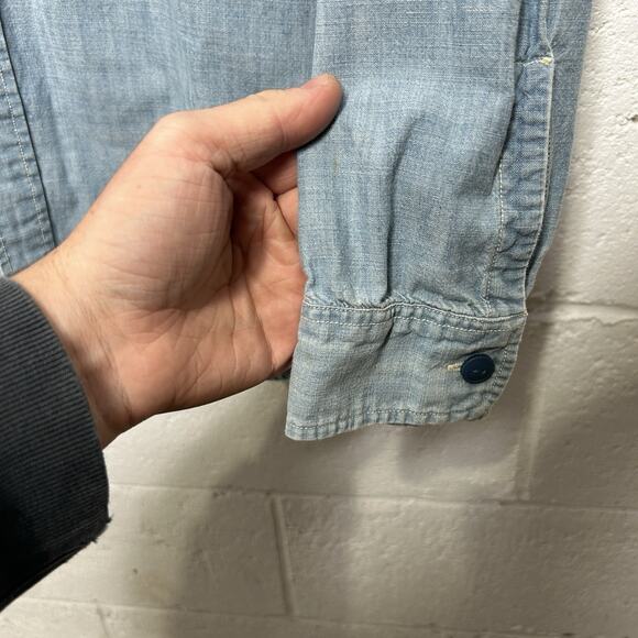 Vintage Polo Ralph Lauren Denim "Stenciled" Button Down Long-Sleeve - Picture 5 of 9